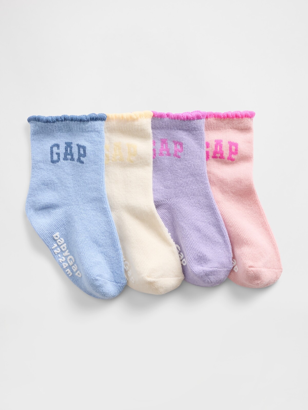 GAP Baby Logo Socks, 4 Pairs - Girls