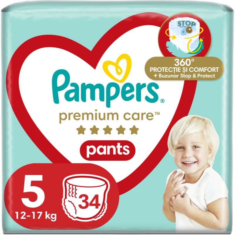 Pampers Premium Care Pants Size 5 jednorazové plienkové nohavičky 11-17 kg 34 ks