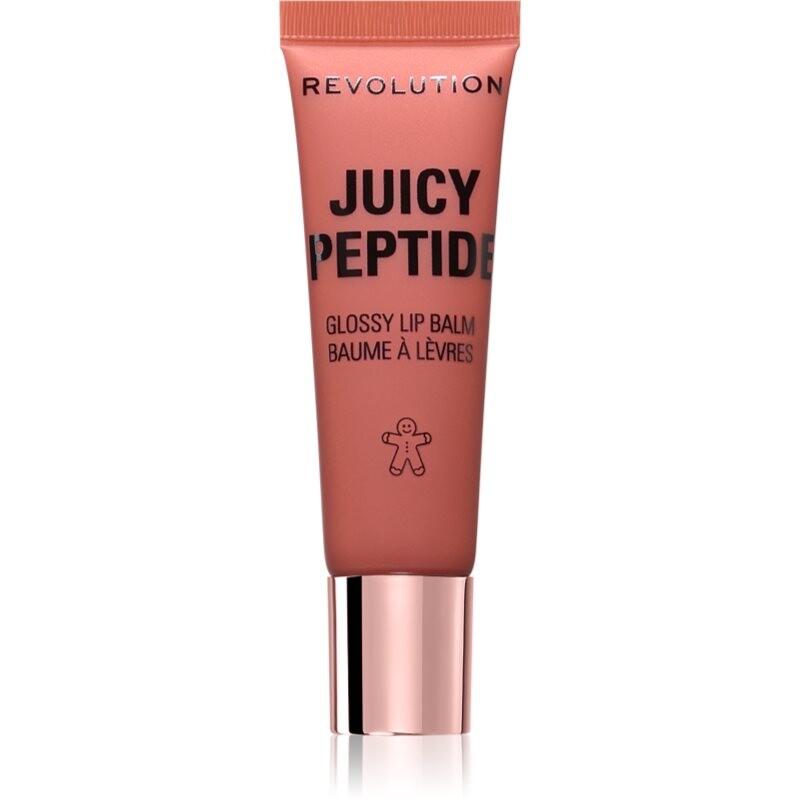 Makeup Revolution Xmas 2025 Juicy Peptide balzam na pery s peptidmi odtieň Gingerbread 8 ml