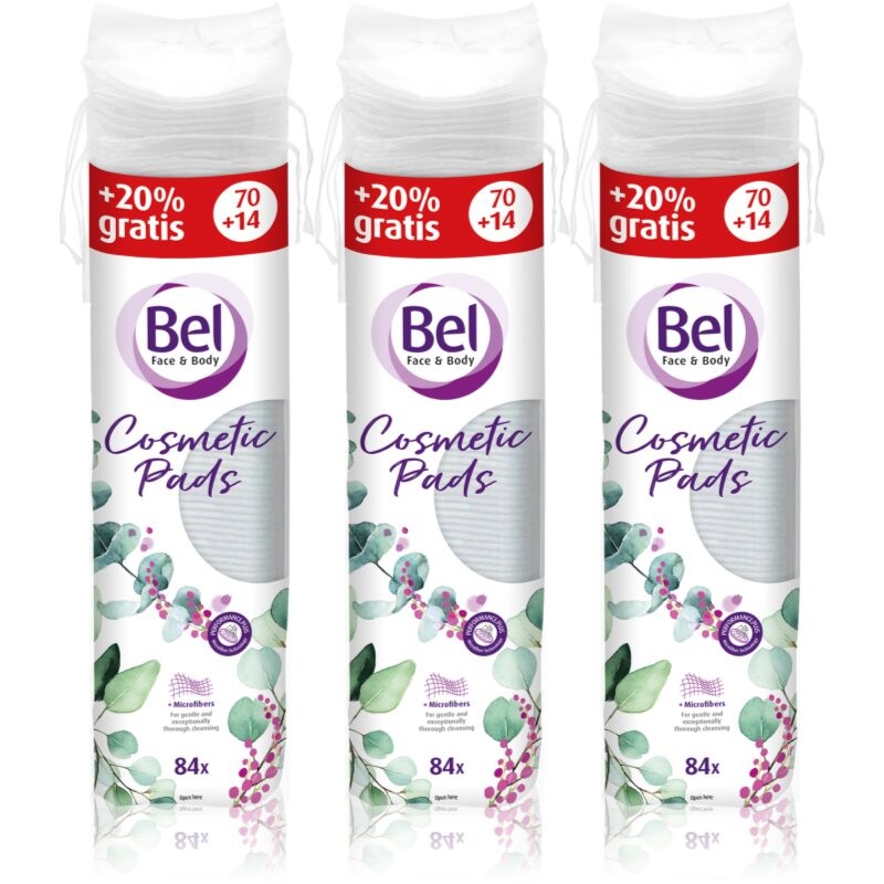 Bel Face & Body odličovacie tampóny výhodné balenie 3x84 ks