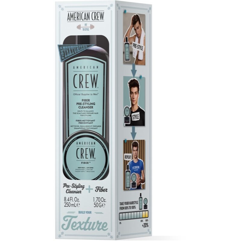 American Crew Fiber Duo - Giftset darčeková sada na vlasy pre mužov 1 ks