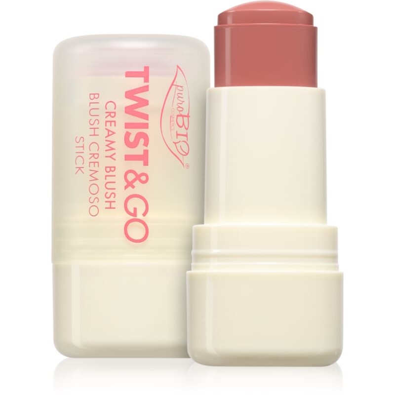 puroBIO Cosmetics Twist&Go krémová lícenka v tyčinke odtieň 03 Macaron 5 g