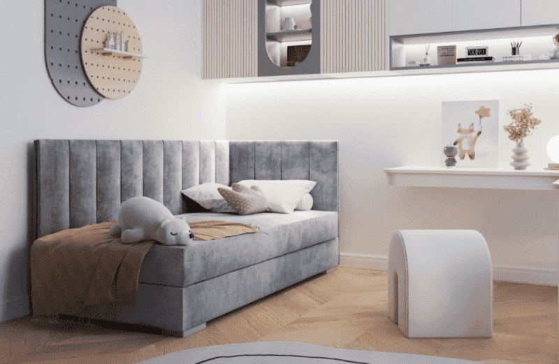 ArtBed Detská posteľ COIMBRA III | sivá 90 x 200 cm Prevedenie: pravé