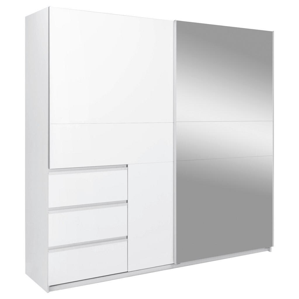 MID.YOU SKRIŇA S POSUVNÝMI DVERAMI, biela, 215/205/61,5 cm