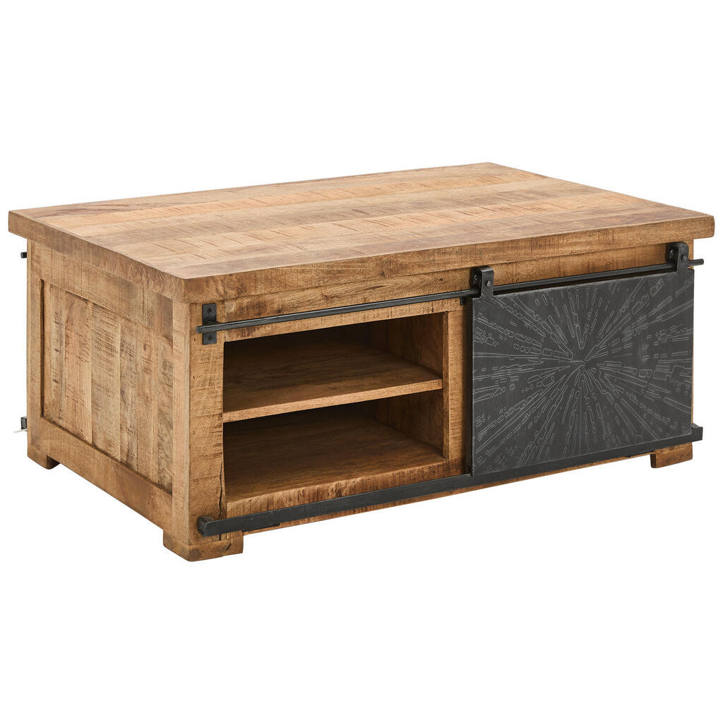 Ambia Home KONFERENČNÝ STOLÍK, prírodná farba, čierna, drevo, kov, 110/70/45 cm