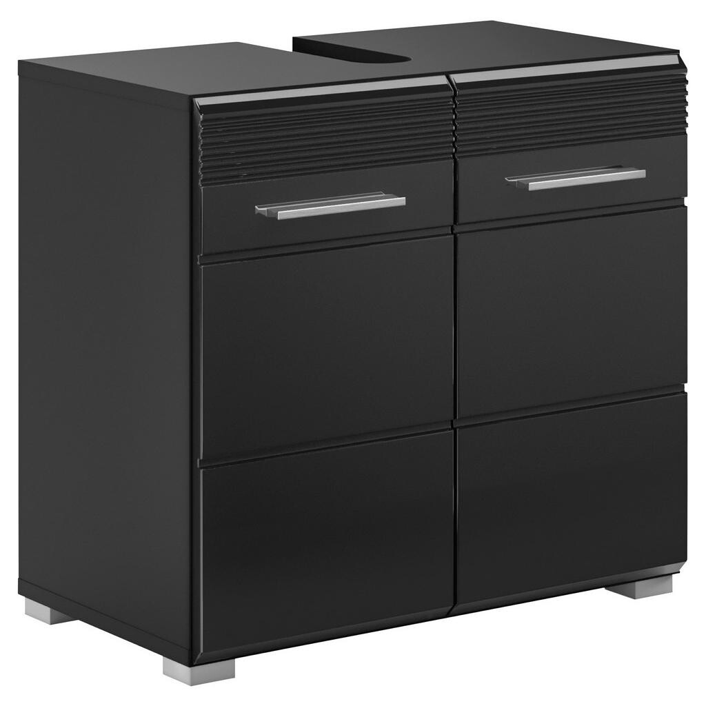 MID.YOU SKRINKA POD UMÝVADLO, čierna s vysokým leskom, čierna, 60/56/34 cm