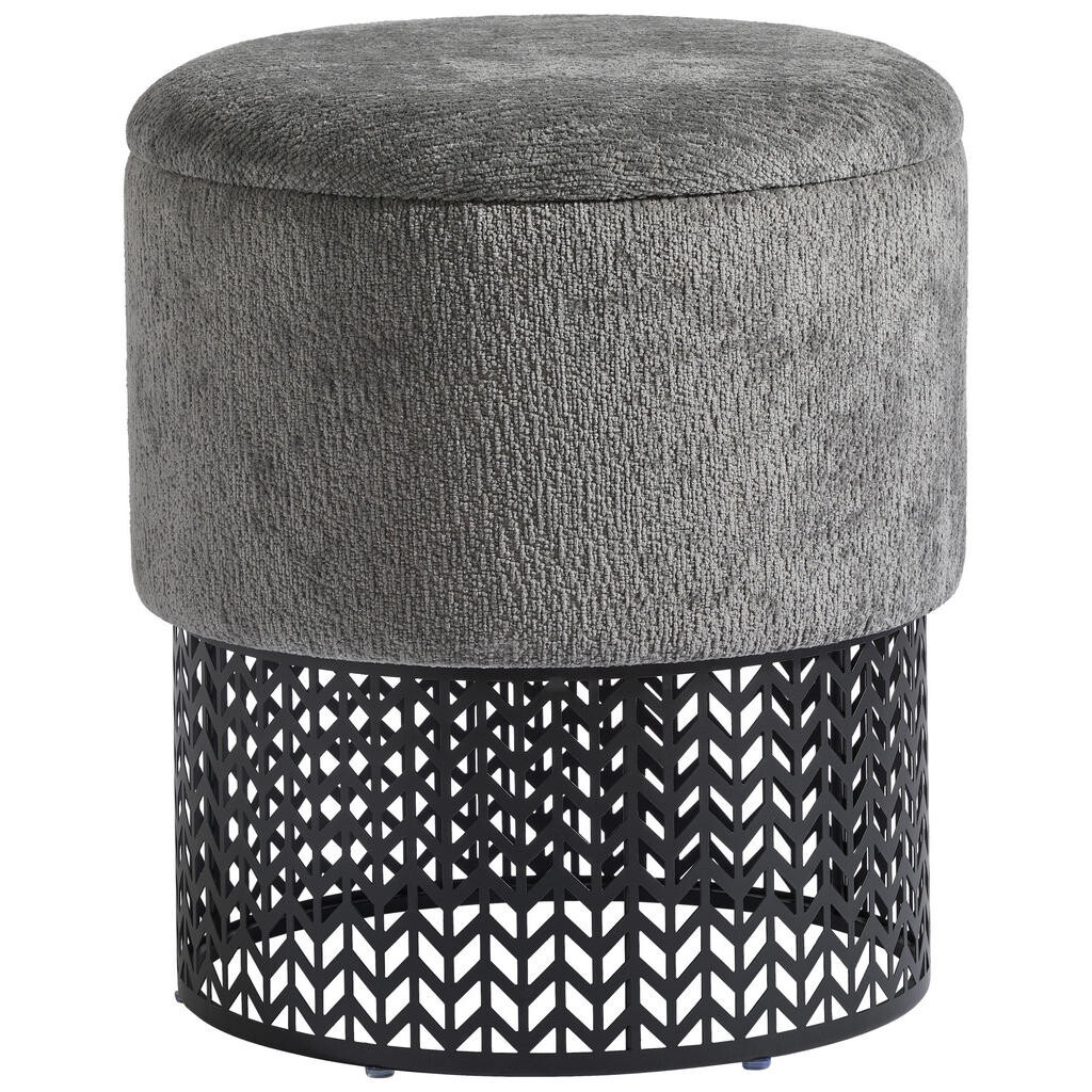 MID.YOU TABURETKA, kov, textil, kompozitné drevo, 40/44/40 cm