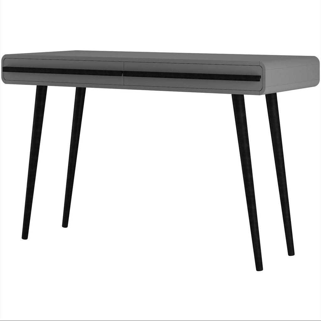 MID.YOU PÍSACÍ STÔL, čierna, farba duba, 50/120/77 cm