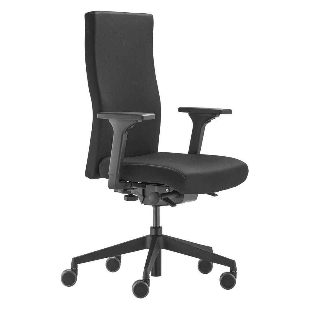 Dauphin OTOČNÁ STOLIČKA, sieťovina, plochá tkanina, čierna