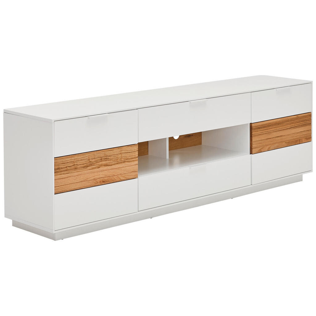 MID.YOU NÍZKA KOMODA, dub, biela, farba duba, 182/58/40 cm