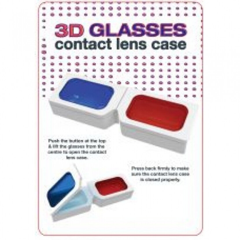 Puzdro na šošovky 3D okuliare - biele