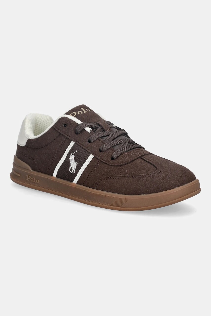 Detské tenisky Polo Ralph Lauren HERITAGE COURT III T-TOE hnedá farba, RL03353201