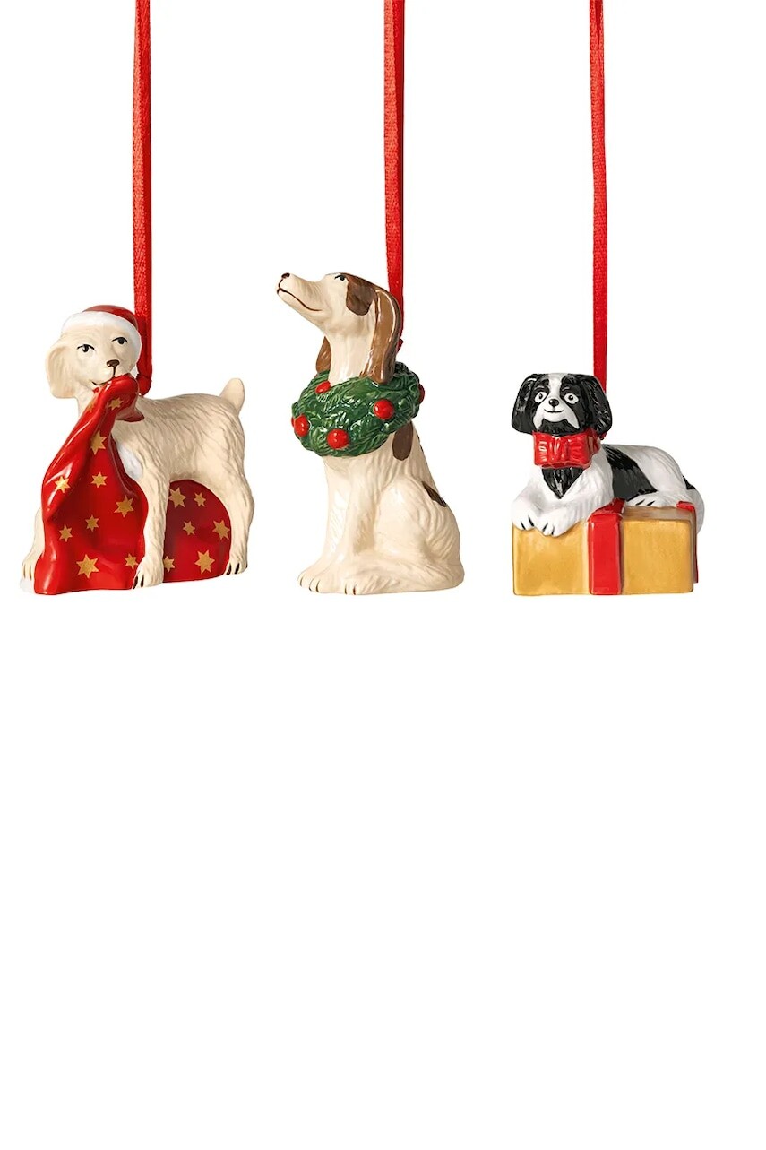 Závesná dekorácia Villeroy & Boch Nostalgic Ornaments 5 x 5 x 7 cm 3-pak viac farieb