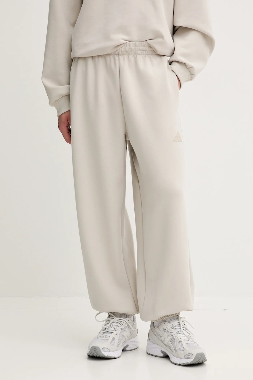 Tepláky adidas Soft Lux béžová farba, jednofarebná, KB5691