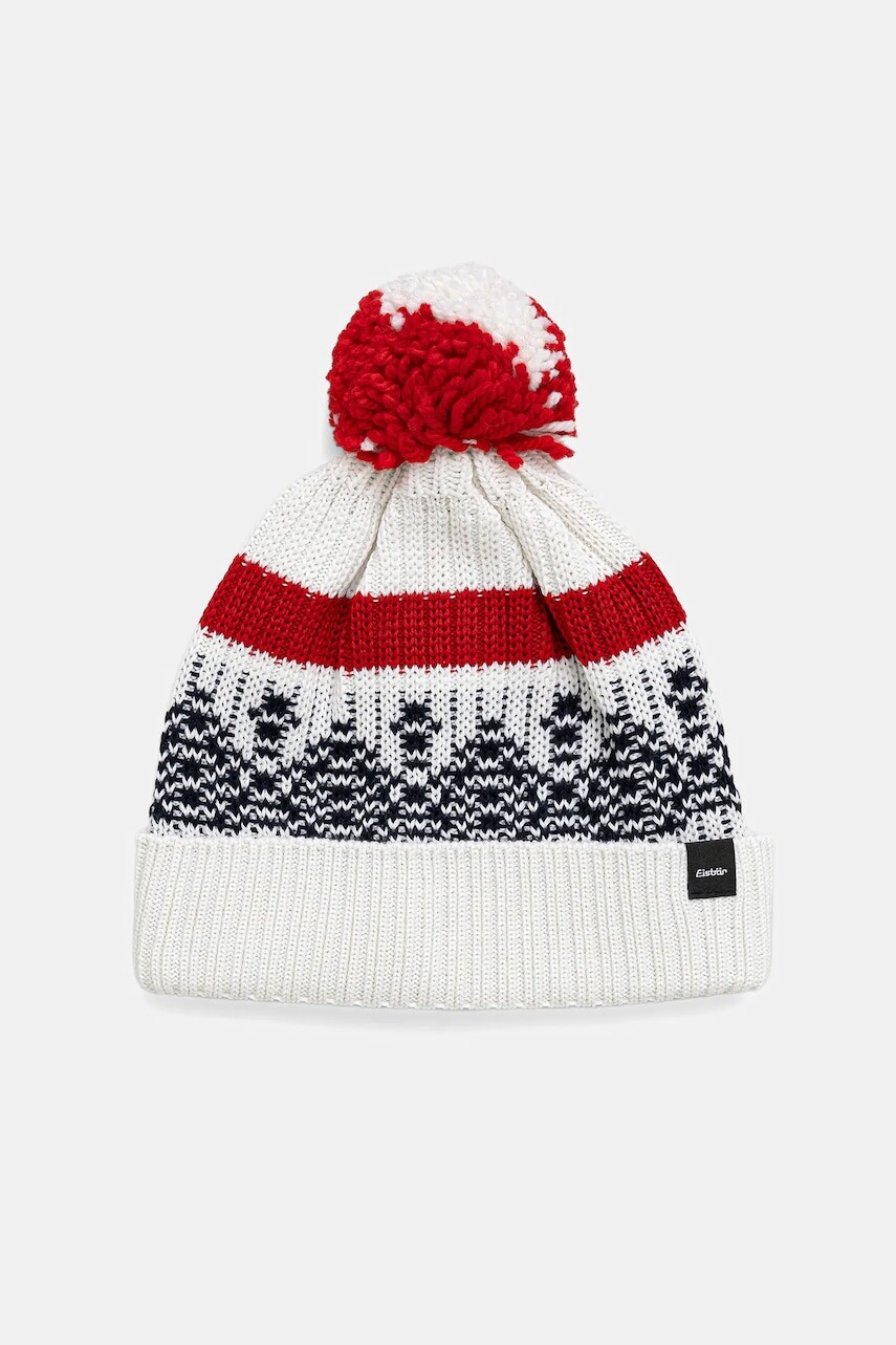 Čiapka s prímesou vlny Eisbar Norrak Pompon MÜ biela farba, E30982