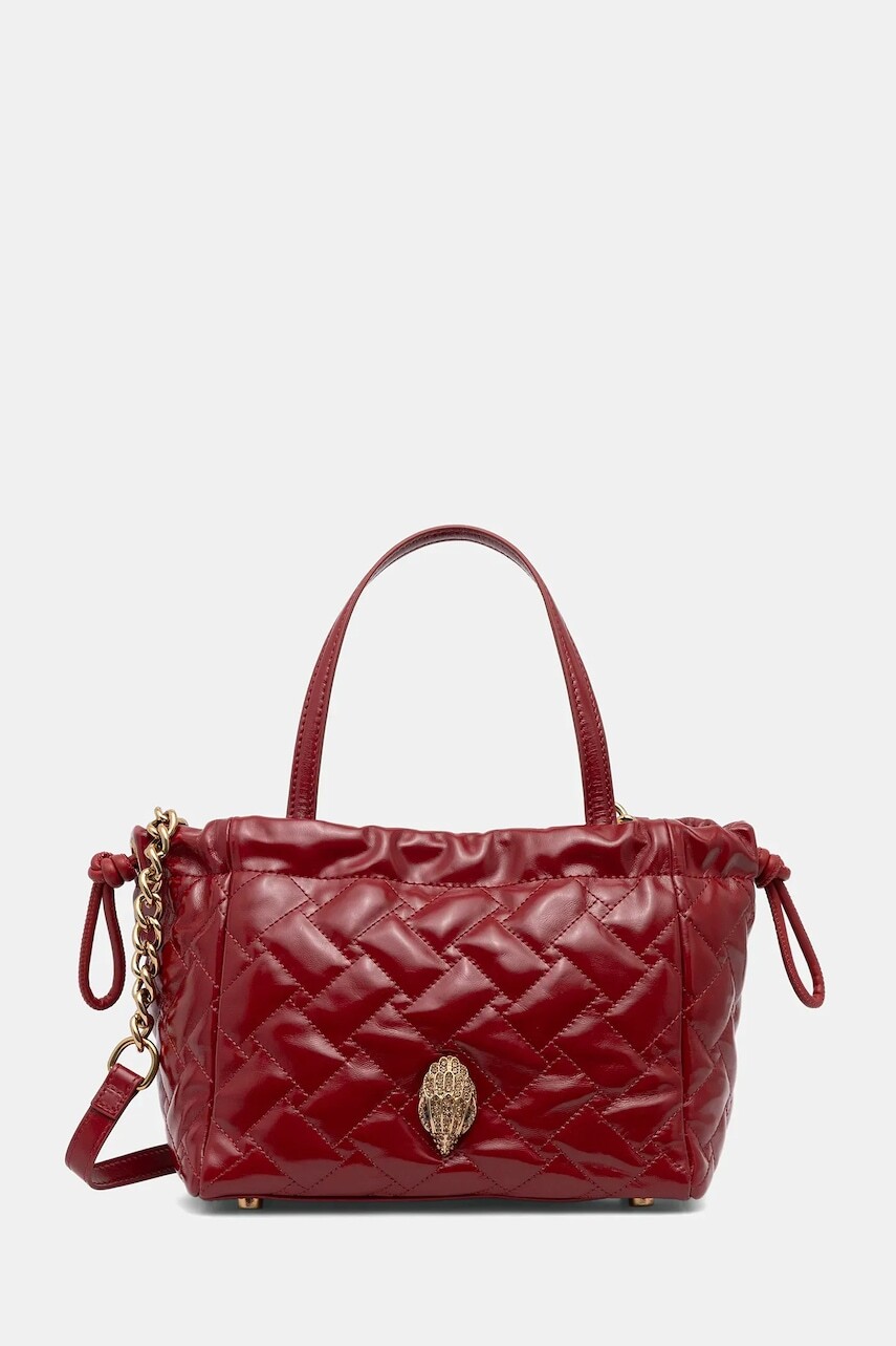 Kožená kabelka Kurt Geiger London KENSINGTON červená farba, 4376350319
