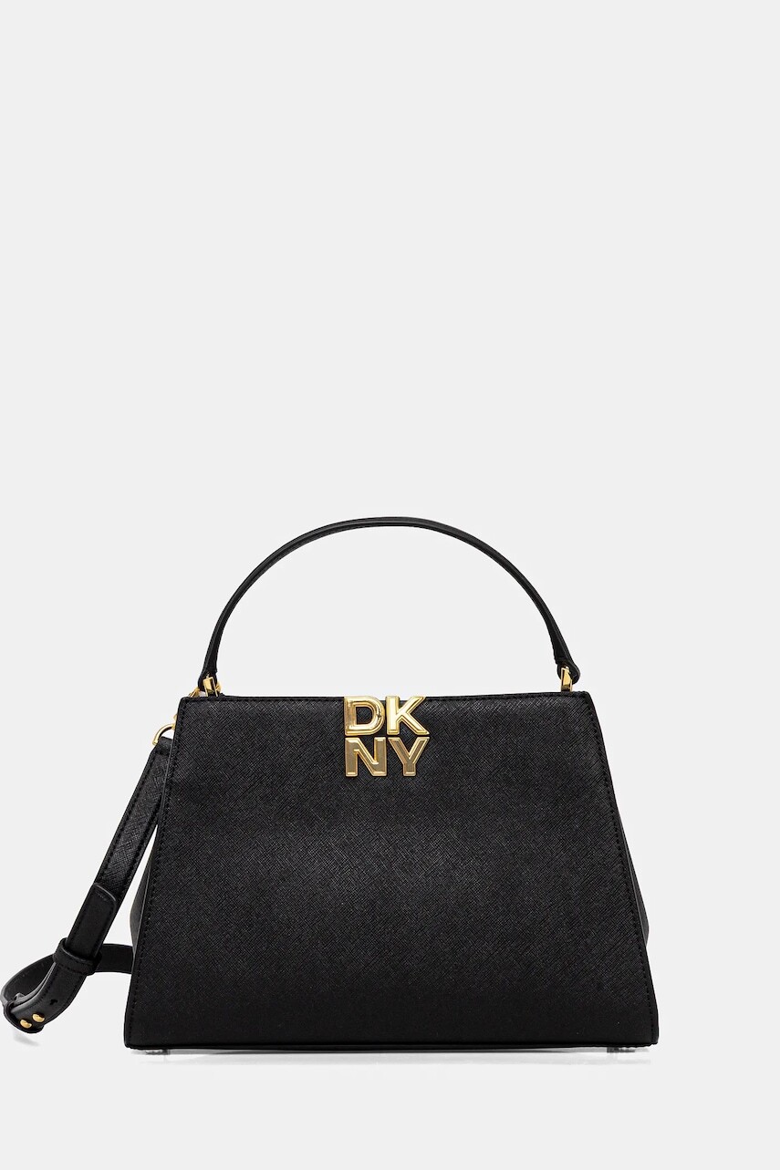 Kožená kabelka Dkny FOSTER čierna farba, R52D1L92