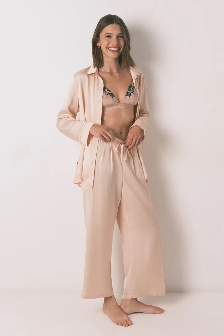 Pyžamo women'secret dámske, oranžová farba, saténové, 2542458