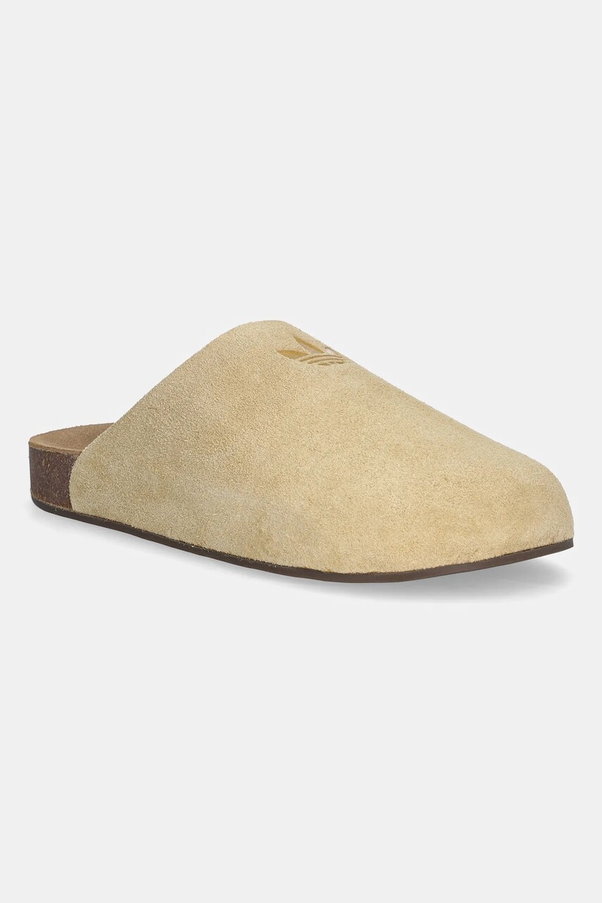 Semišové šľapky adidas Originals Adimule béžová farba, JR3587