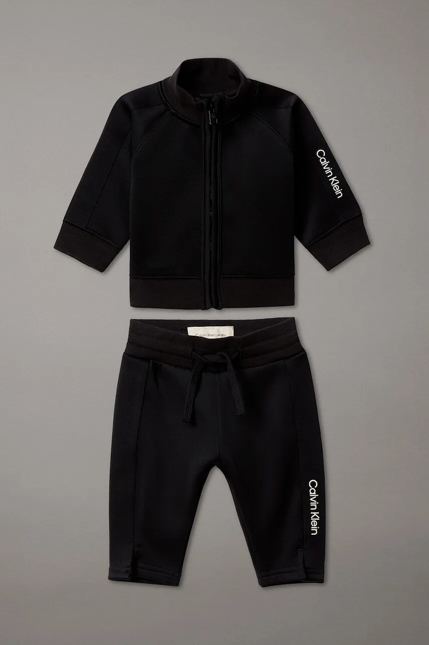 Tepláková súprava pre bábätká Calvin Klein Jeans čierna farba, IN0IN00331
