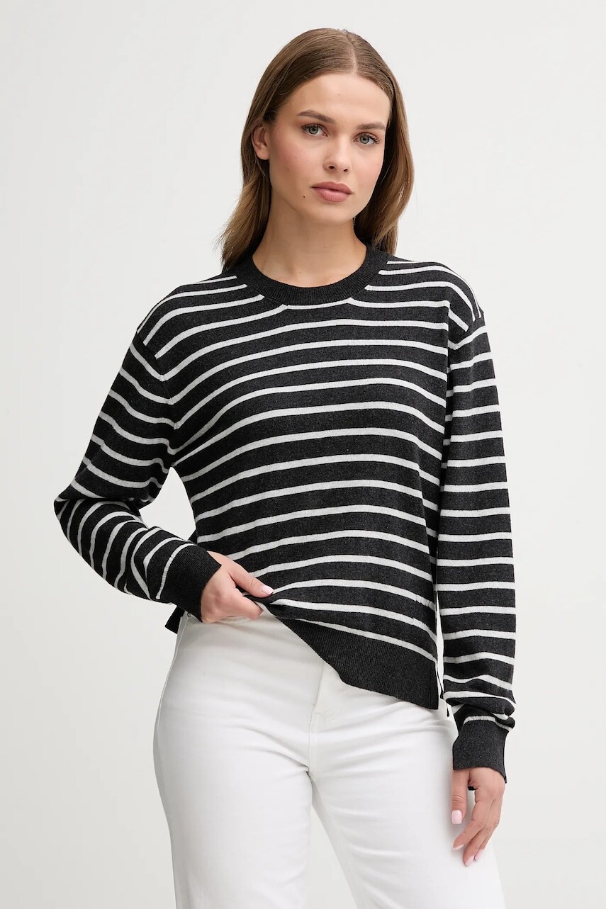 Sveter s prímesou kašmíru Pepe Jeans čierna farba, ľahký, PL7000003