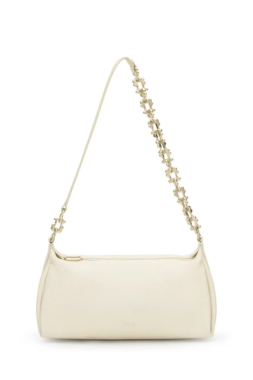 Kožená kabelka Tous FOLD béžová farba, 2002306701