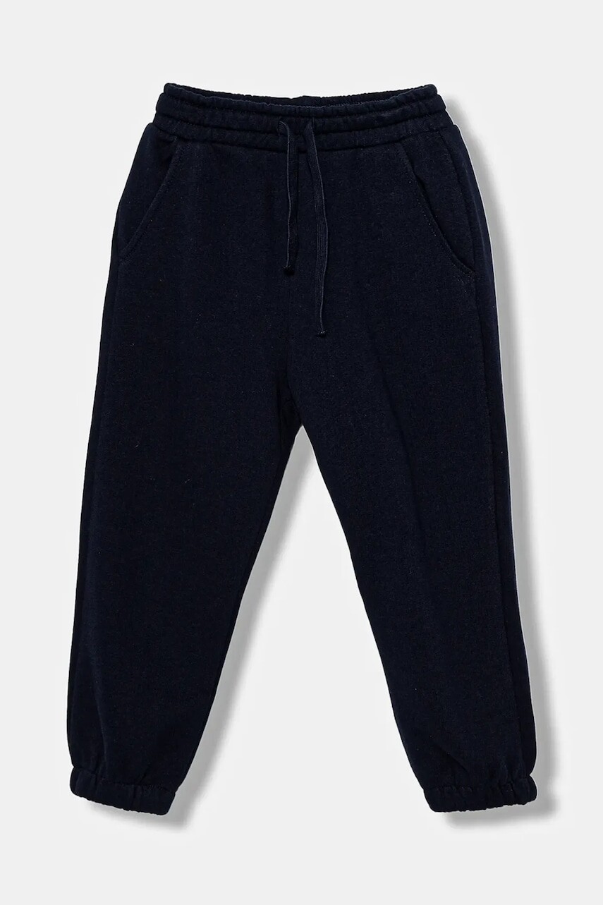 Detské bavlnené tepláky United Colors of Benetton tmavomodrá farba, vzorované, 3J68GF04Z