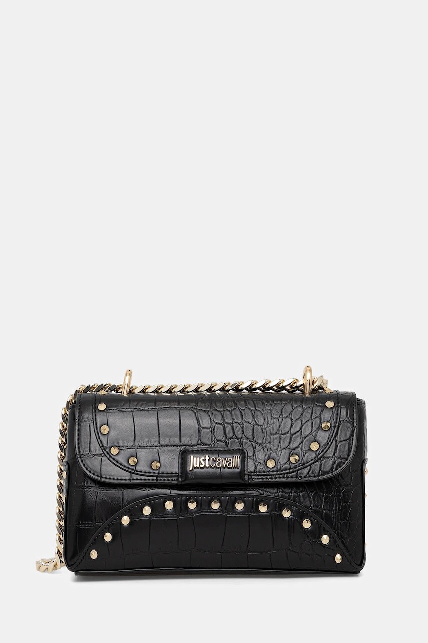 Kabelka Just Cavalli čierna farba, 79RA4BF5 ZSB96