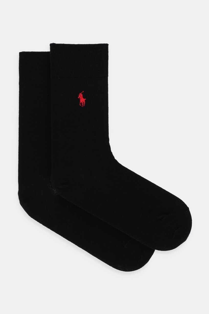 Ponožky s prímesou vlny Polo Ralph Lauren čierna farba, 449P05406