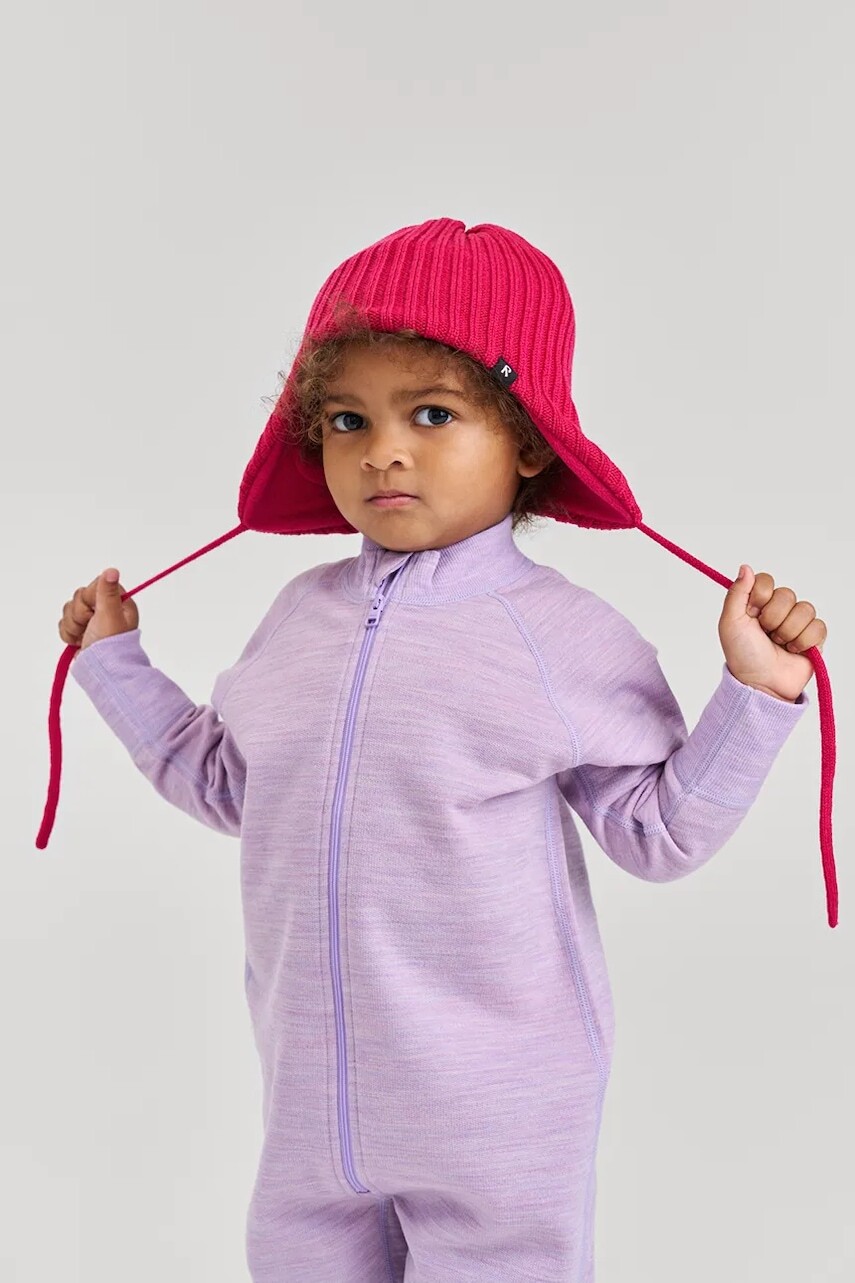 Detská vlnená čiapka Reima Myssytys ružová farba, 5300324A