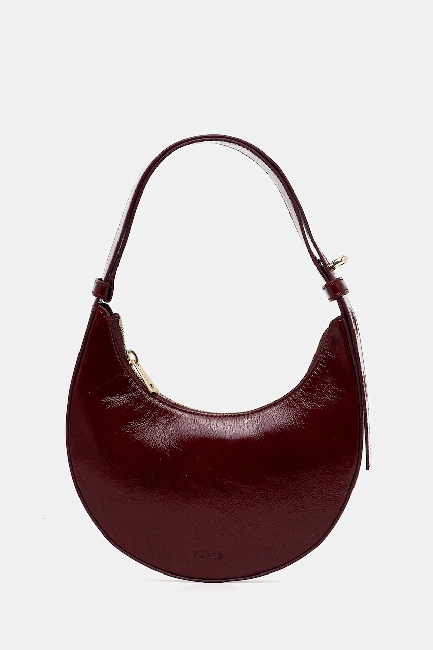 Kožená kabelka Furla bordová farba, WE00649.BX4100.0053S