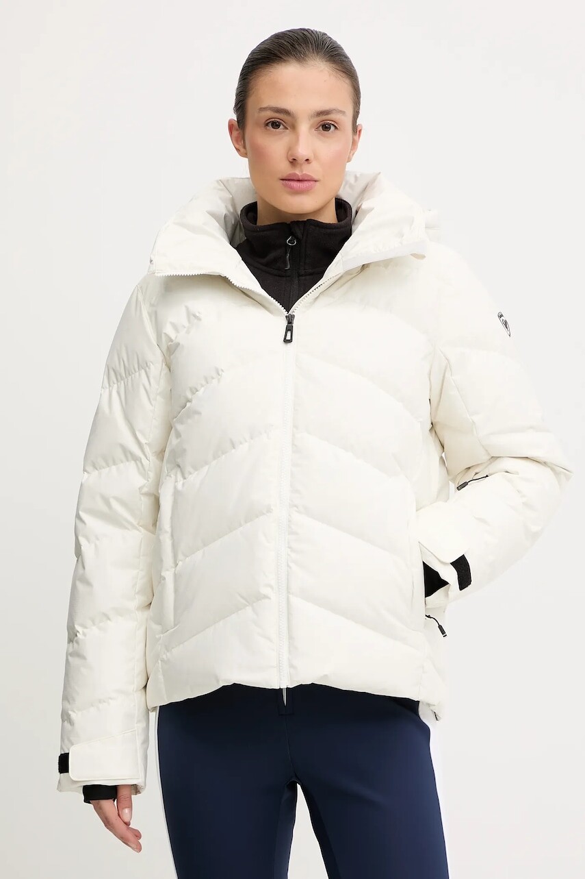 Páperová lyžiarska bunda Rossignol WISPILE béžová farba, RLOWJ09