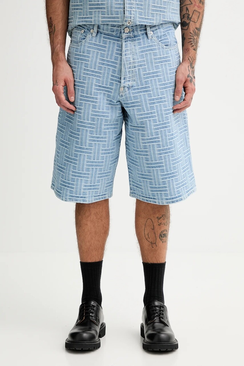 Rifľové krátke nohavice Kenzo pánske, FF55DS3396J4.DB