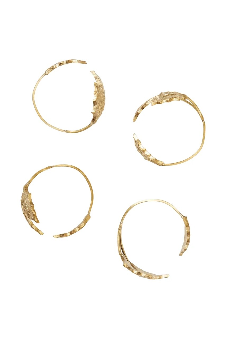 Krúžky na obrúsky ferm LIVING 4-pak žltá farba