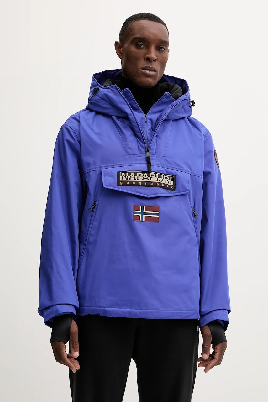 Bunda Napapijri Rainforest Next modrá farba, zimná, NP0A4IB9B3B1