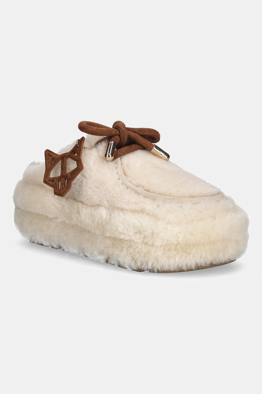 Papuče Naked Wolfe Blizzard béžová farba, Blizzard Sand Suede/Shearling