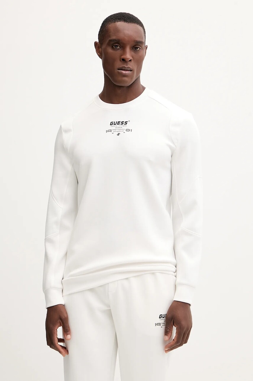 Mikina Guess RYOTA biela farba, s potlačou, Z5BQ00 KCNS2