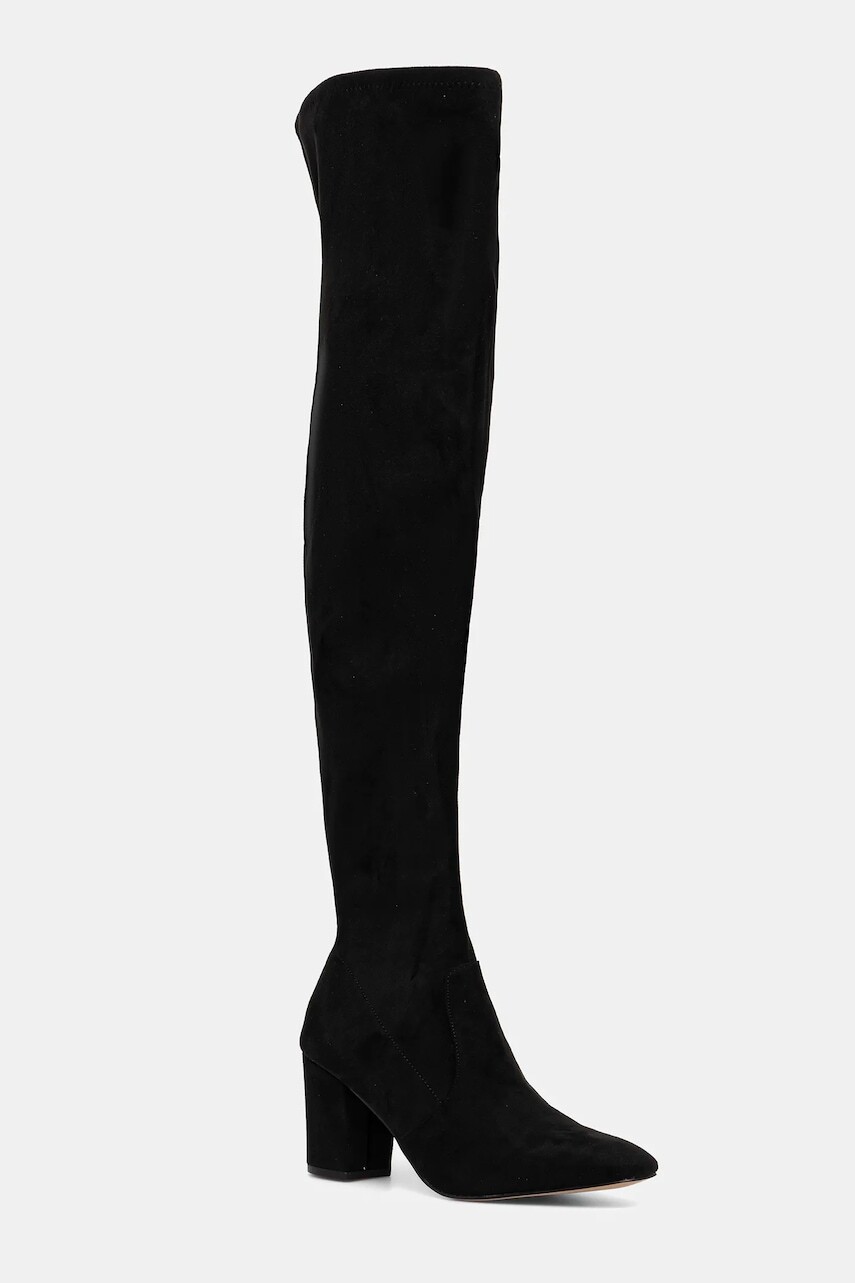 Vysoké čižmy Steve Madden Crosswalk čierna farba, na podpätku, 11004965