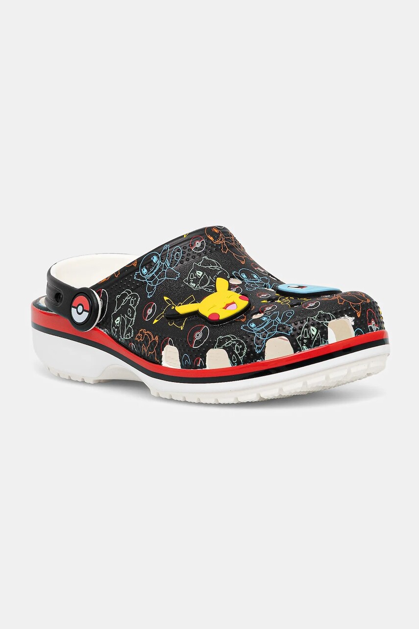 Detské šľapky Crocs CROCS CLASSIC POKEMON PRINT CLOG čierna farba, 211344