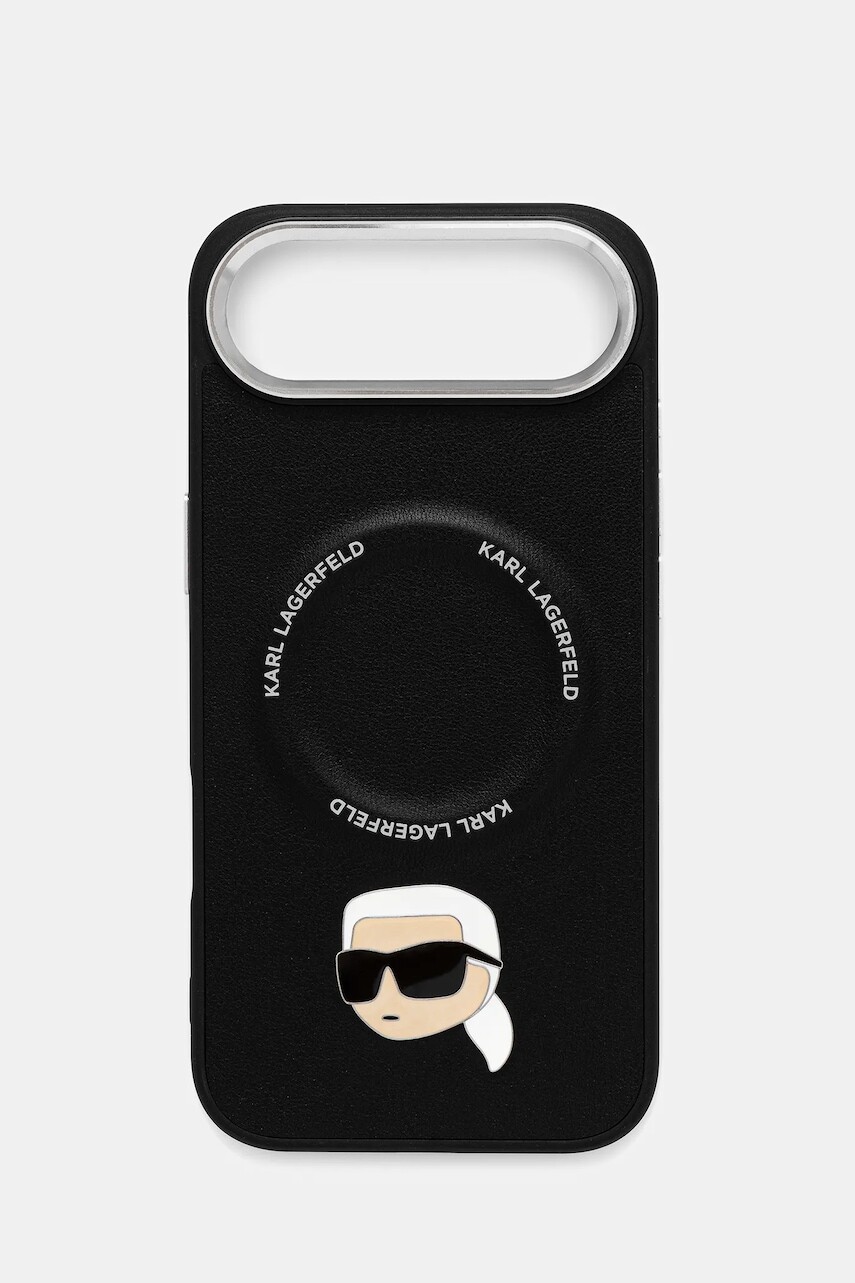 Puzdro na mobil Karl Lagerfeld iPhone 17 Air čierna farba, KLHMP17MPSMLRKLK