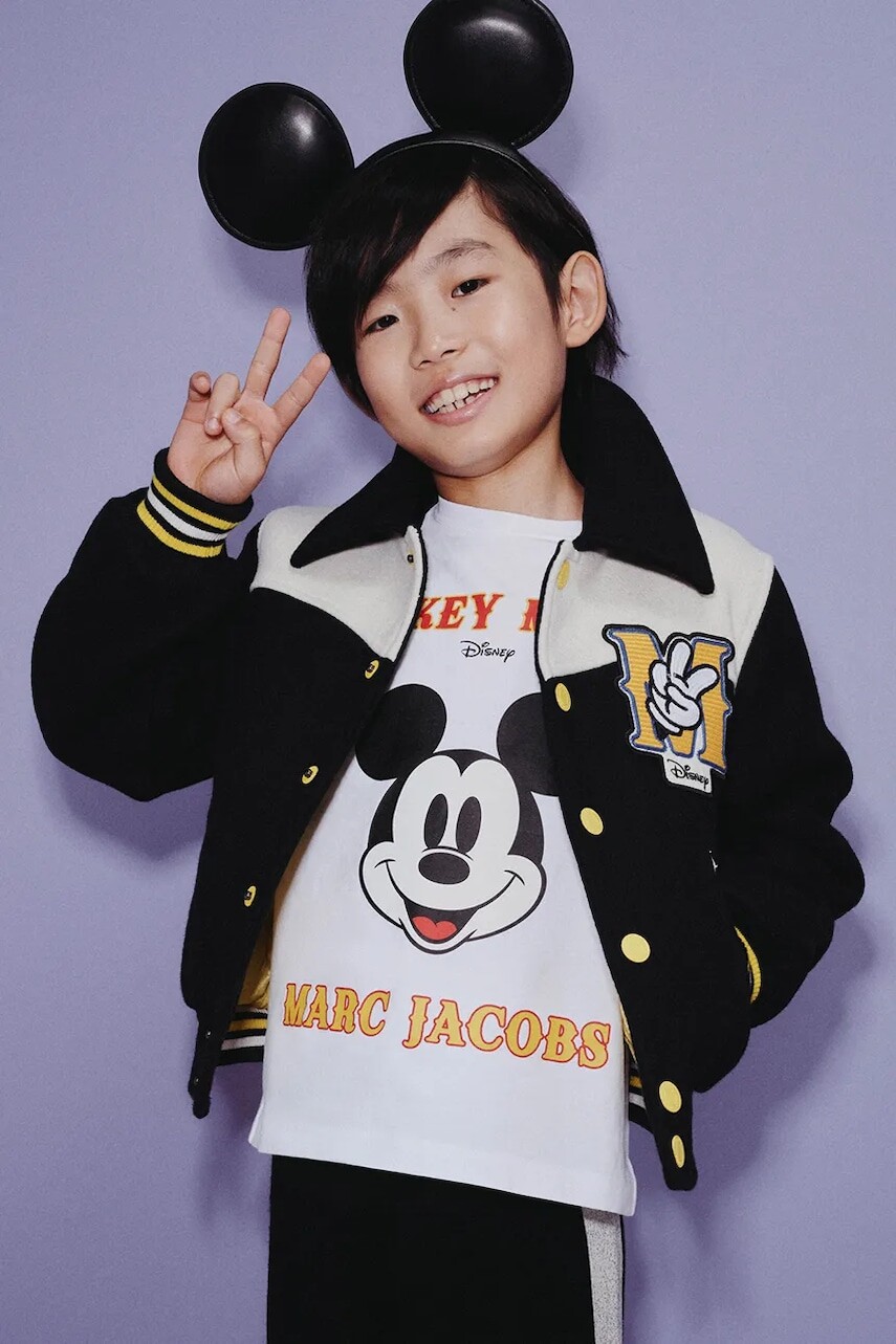 Detské bavlnené tričko Marc Jacobs biela farba, s potlačou, W60588