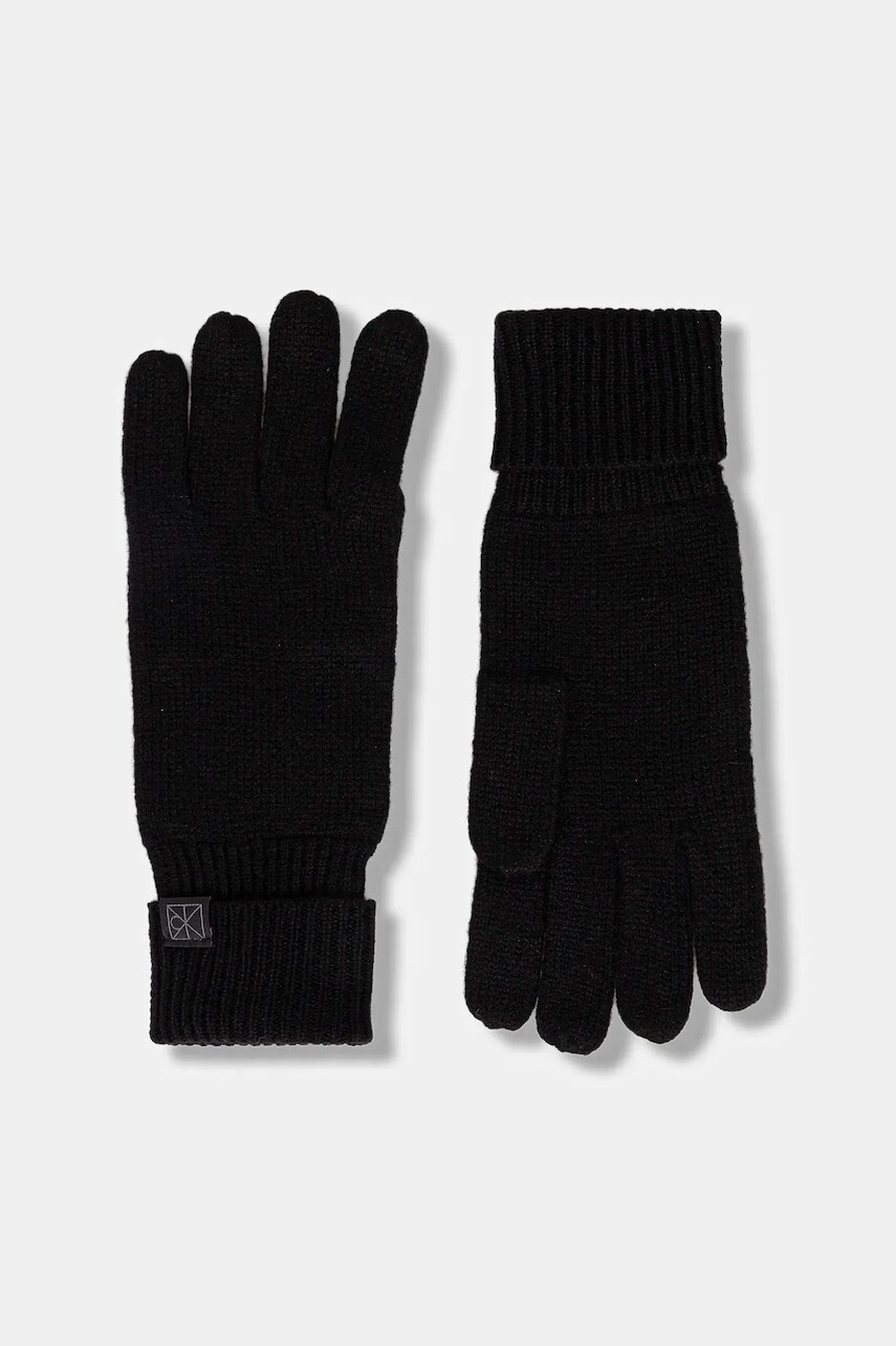 Kašmírové rukavice Calvin Klein čierna farba, LV14F8065G