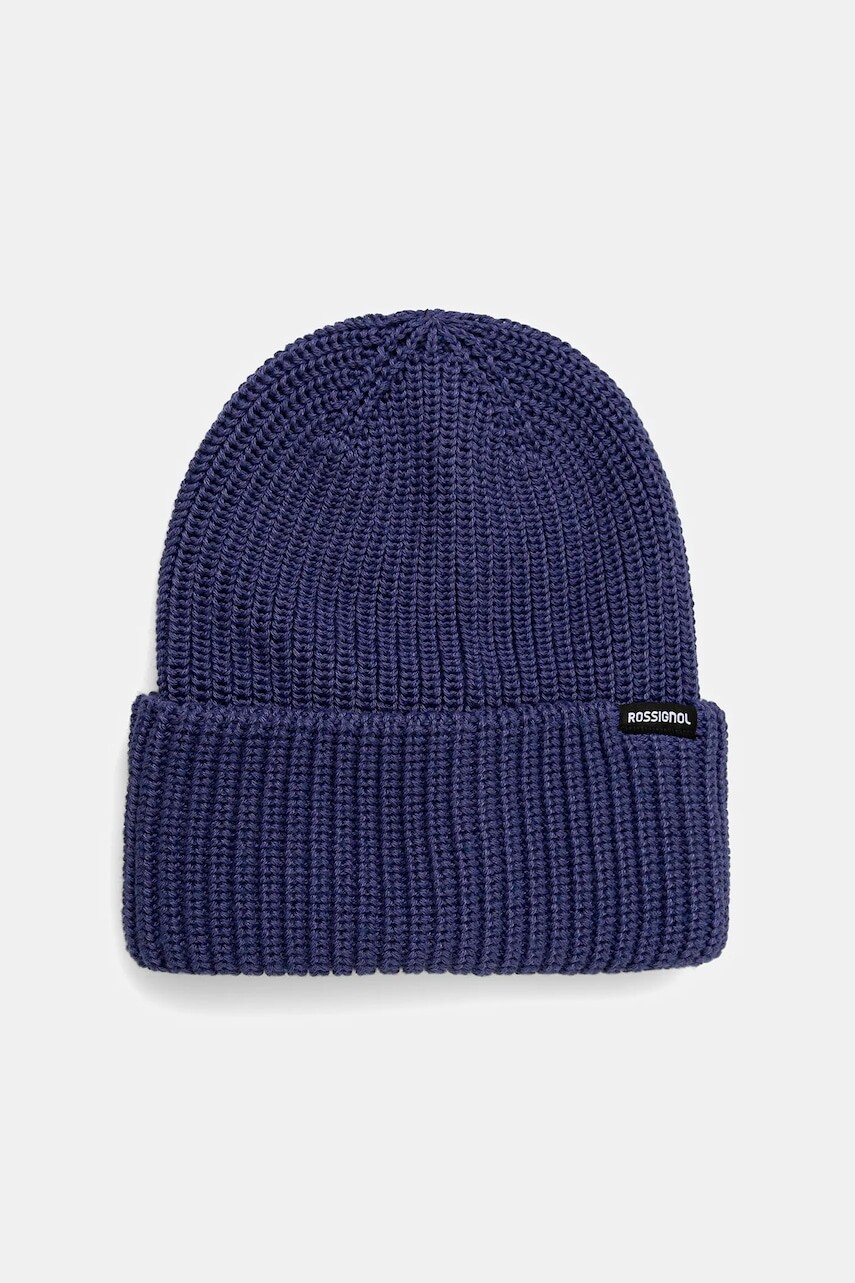 Čiapka s prímesou vlny Rossignol modrá farba, RLOMH13