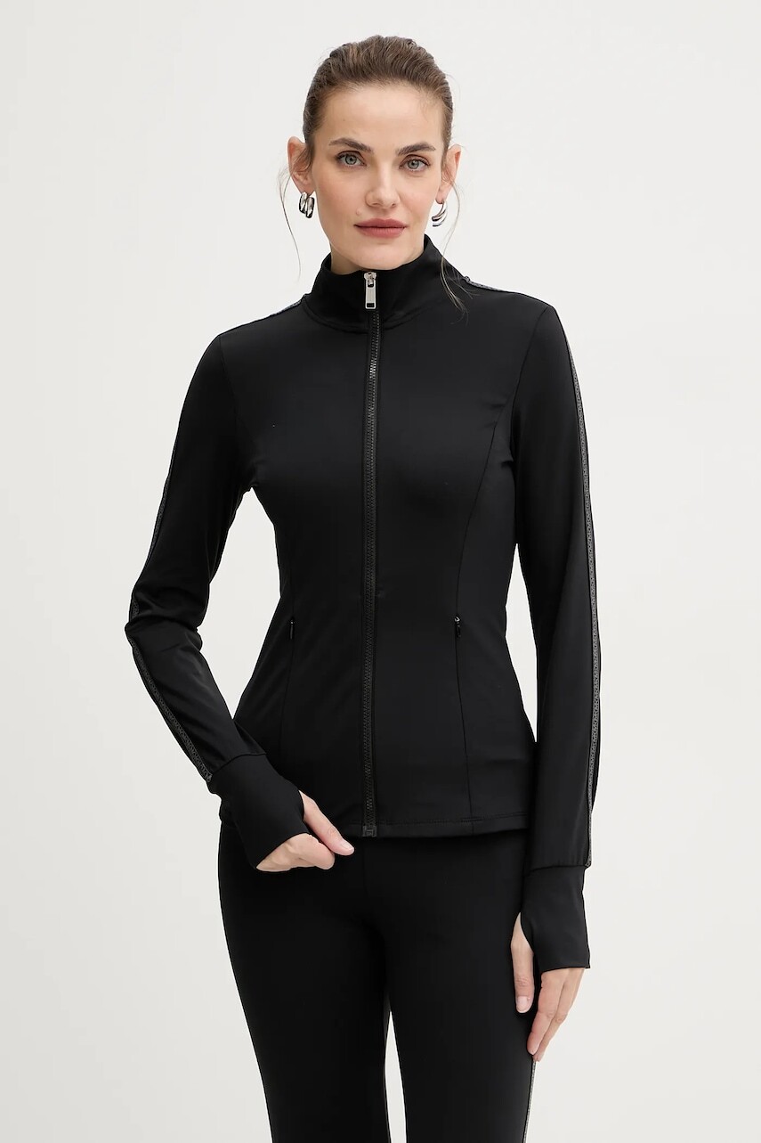 Mikina MICHAEL Michael Kors čierna farba, s nášivkou, MF551L91RE