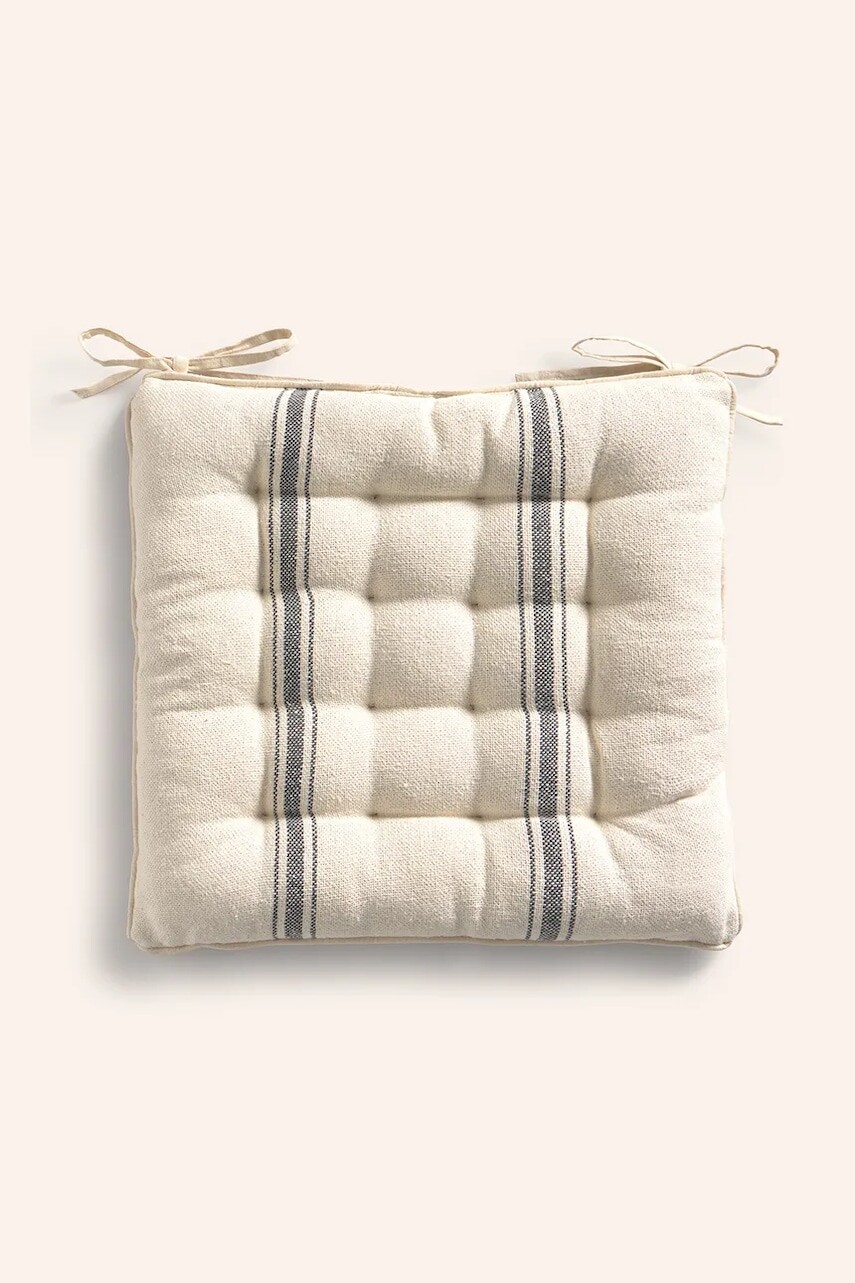 Bavlnený podsedák na kreslo Calma House 40 x 40 x 4 cm béžová farba