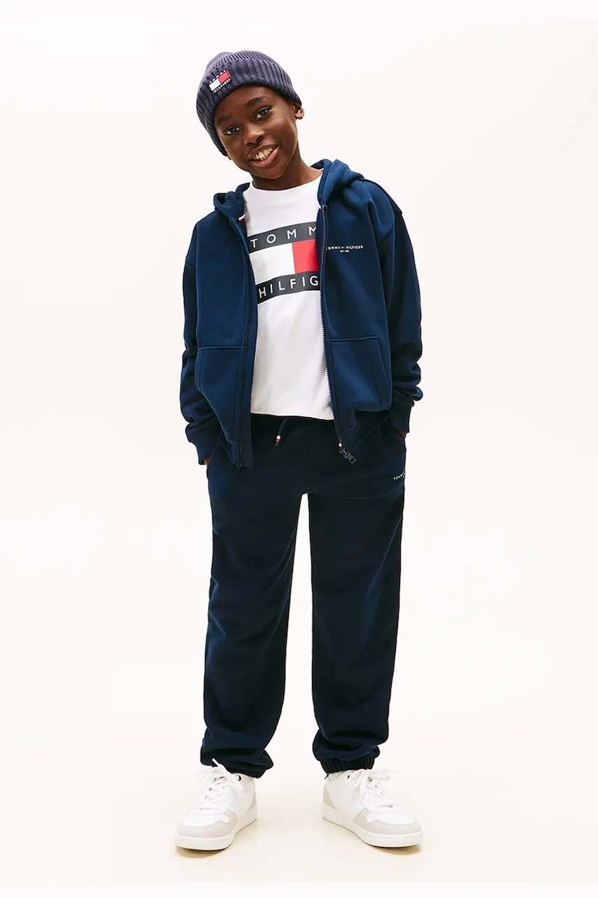 Detské tepláky Tommy Hilfiger tmavomodrá farba, jednofarebné, KS0KS00662