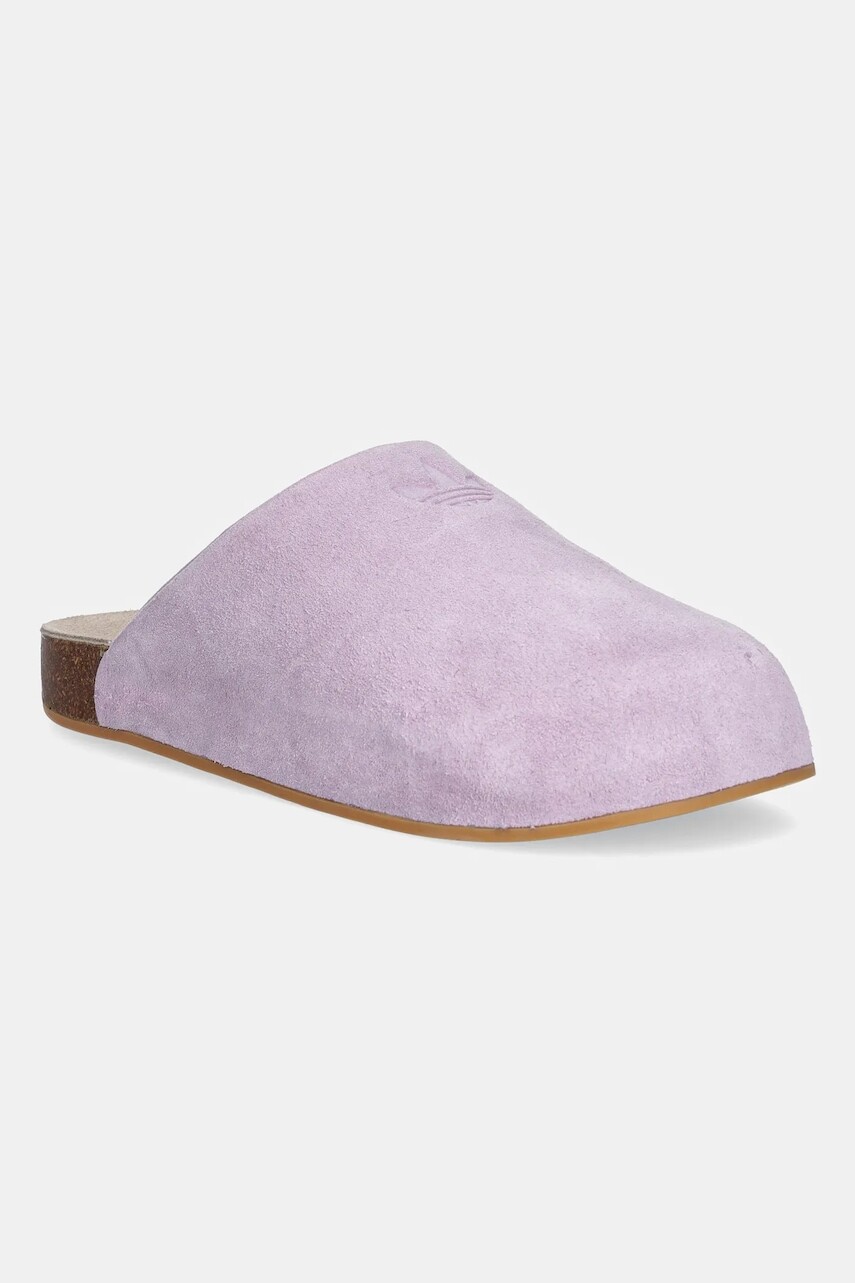 Semišové šľapky adidas Originals Adimule fialová farba, JP8732
