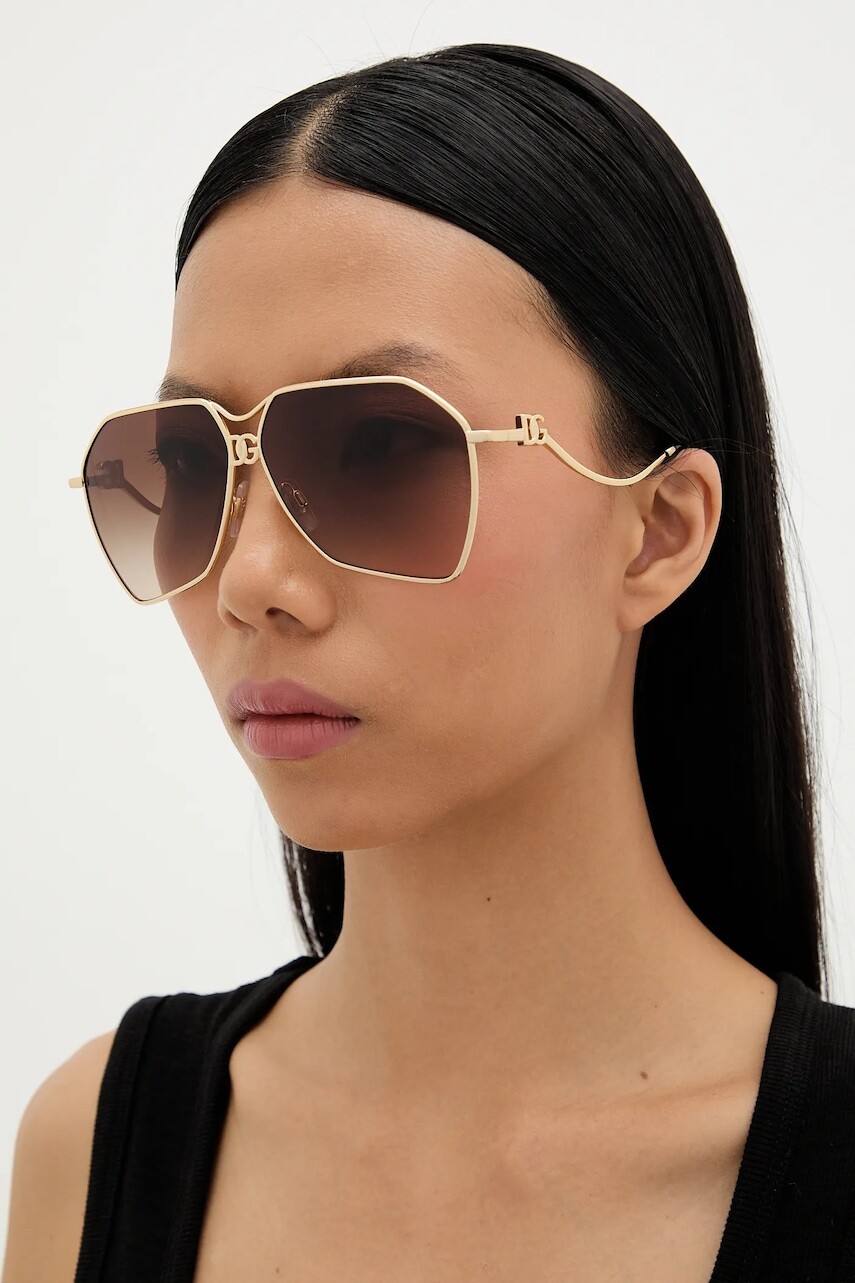 Slnečné okuliare Dolce & Gabbana zlatá farba, 0DG2326