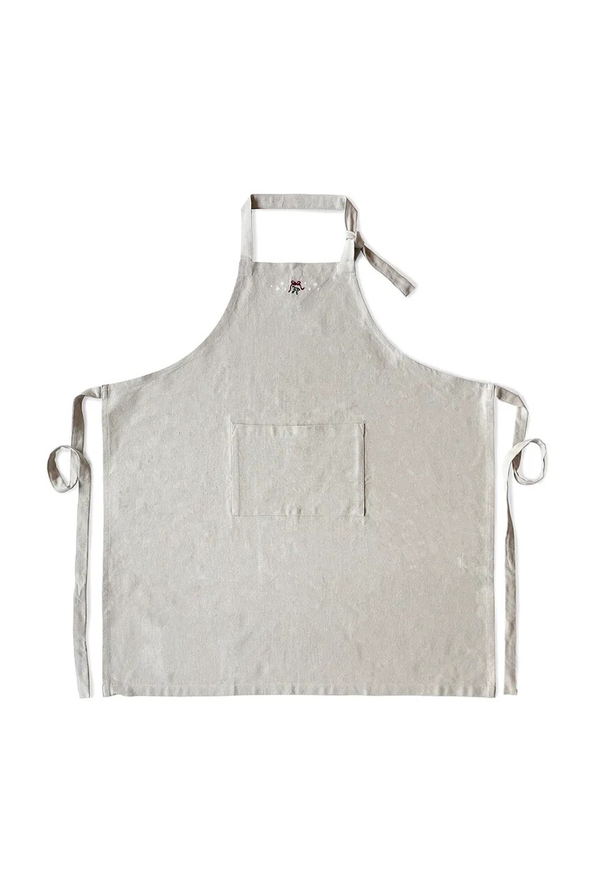 Bavlnená kuchynská zástera Juna béžová farba