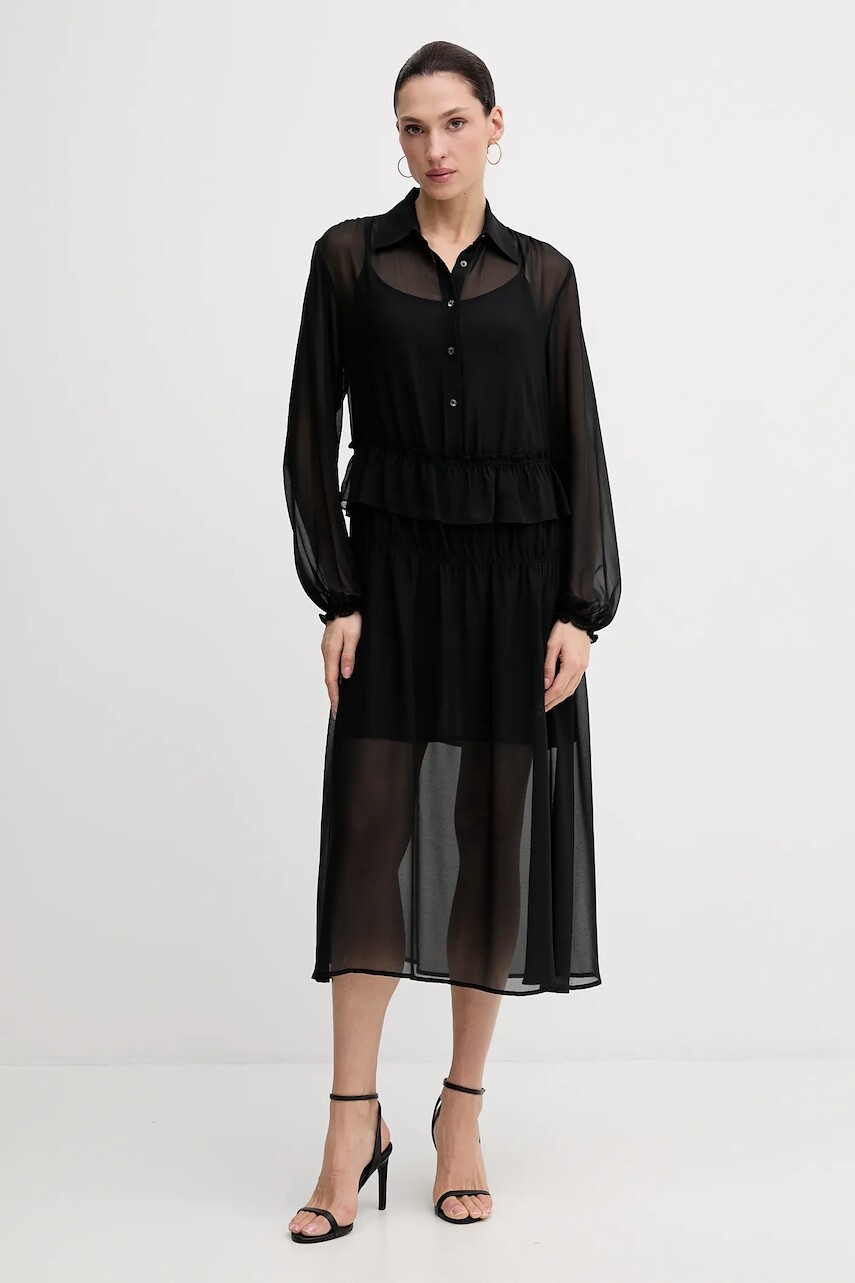 Šaty Sisley čierna farba, 4NOXLV07L